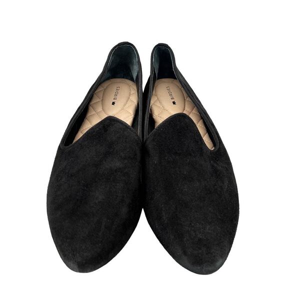 Birdies The Heron Black Suede Loafers Size 8.5 Black Minimalist Capsule Flats - Picture 1 of 8